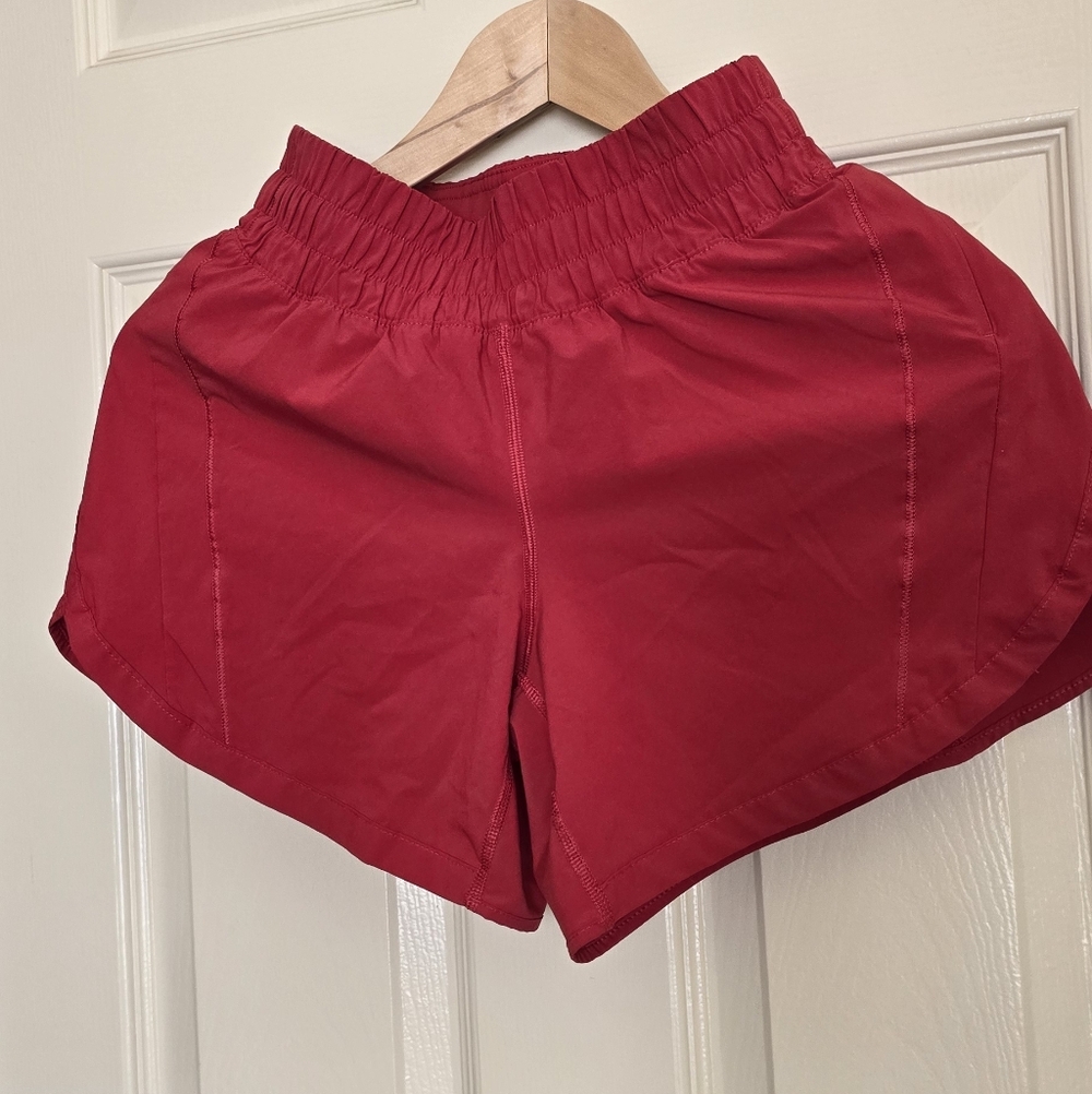 Lululemon Athletica Red Athletic Shorts